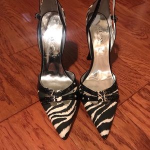 Guess Size 9.5 Zebra Heels